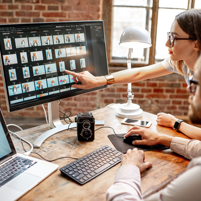 Selecting an original photo to make a tombstone photo