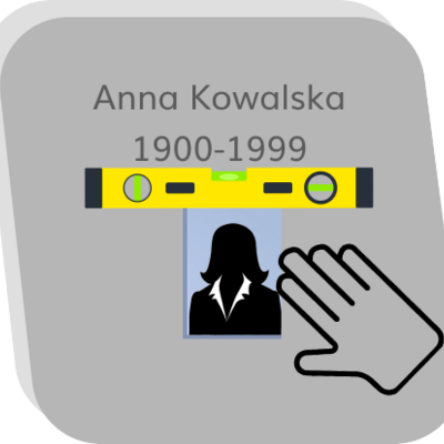 Installation of the photo on the crystal for the monument